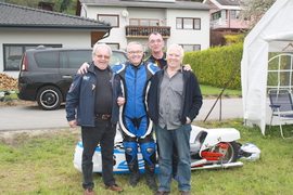 Gruppenfoto mit Klafenböck Sen., Klaus Riedel, Dirk Lüttke und Otto Haller